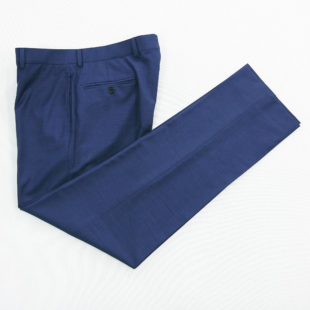 Brooks Brothers Regent Fit Mens Wool Blend Dress Pants Trousers Blue Size 34x32